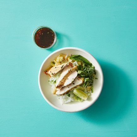 Rice Noodle and Green Mango Bowl With Chicken