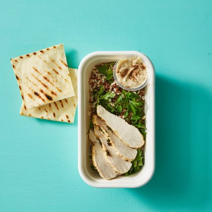 Brown Rice & Quinoa Tabbouleh Bowl With Spiced Chicken 